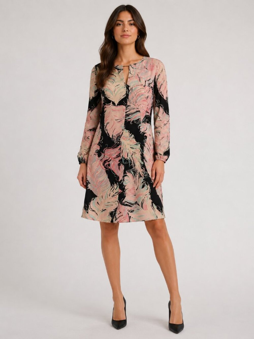 Kate Spade New York Printed Long-Sleeve Dress - Picture 1 of 5